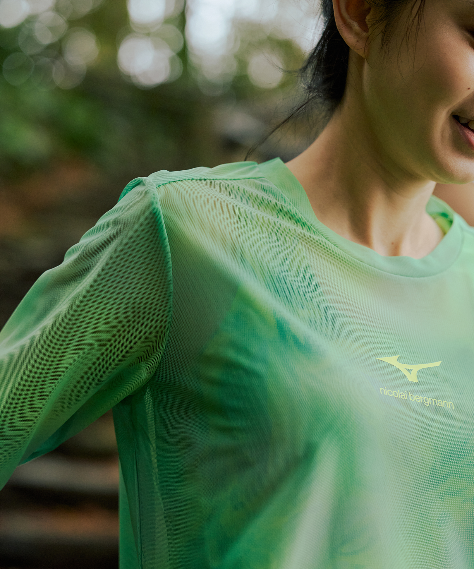 SHEER LONG-SLEEVE T-SHIRT GREEN