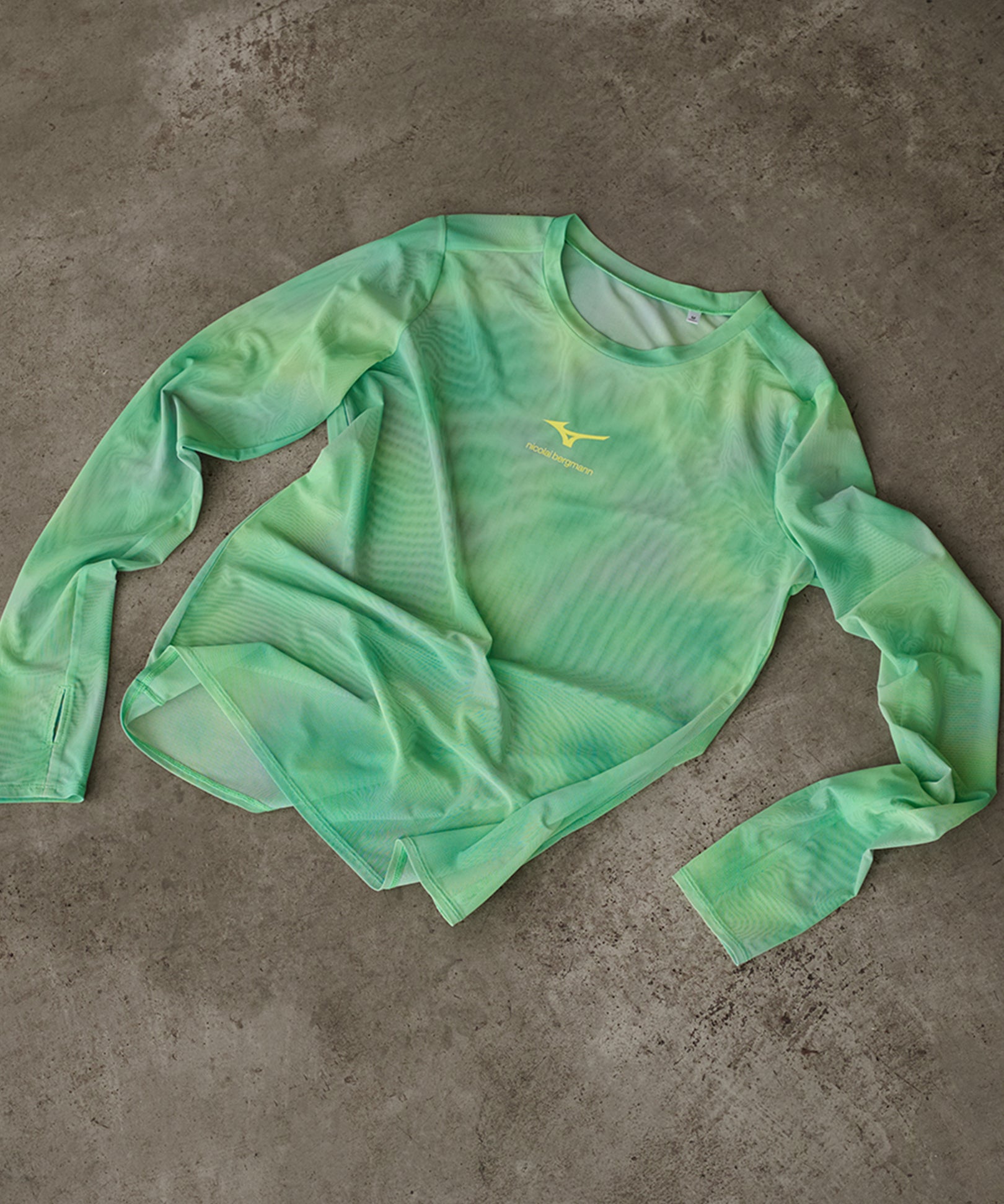 SHEER LONG-SLEEVE T-SHIRT GREEN