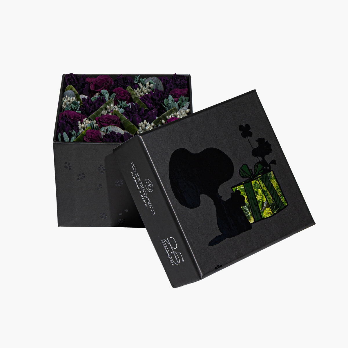 ★ニコライバーグマン★スヌーピーのプリザーブドフラワー・ジャーニーブラック Journey Black（ジャーニー ブラック）