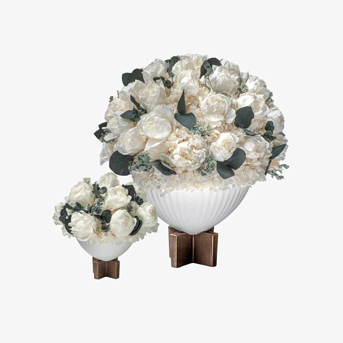 Peony Arrangement – Pure White（ピオニー アレンジメント – ピュア