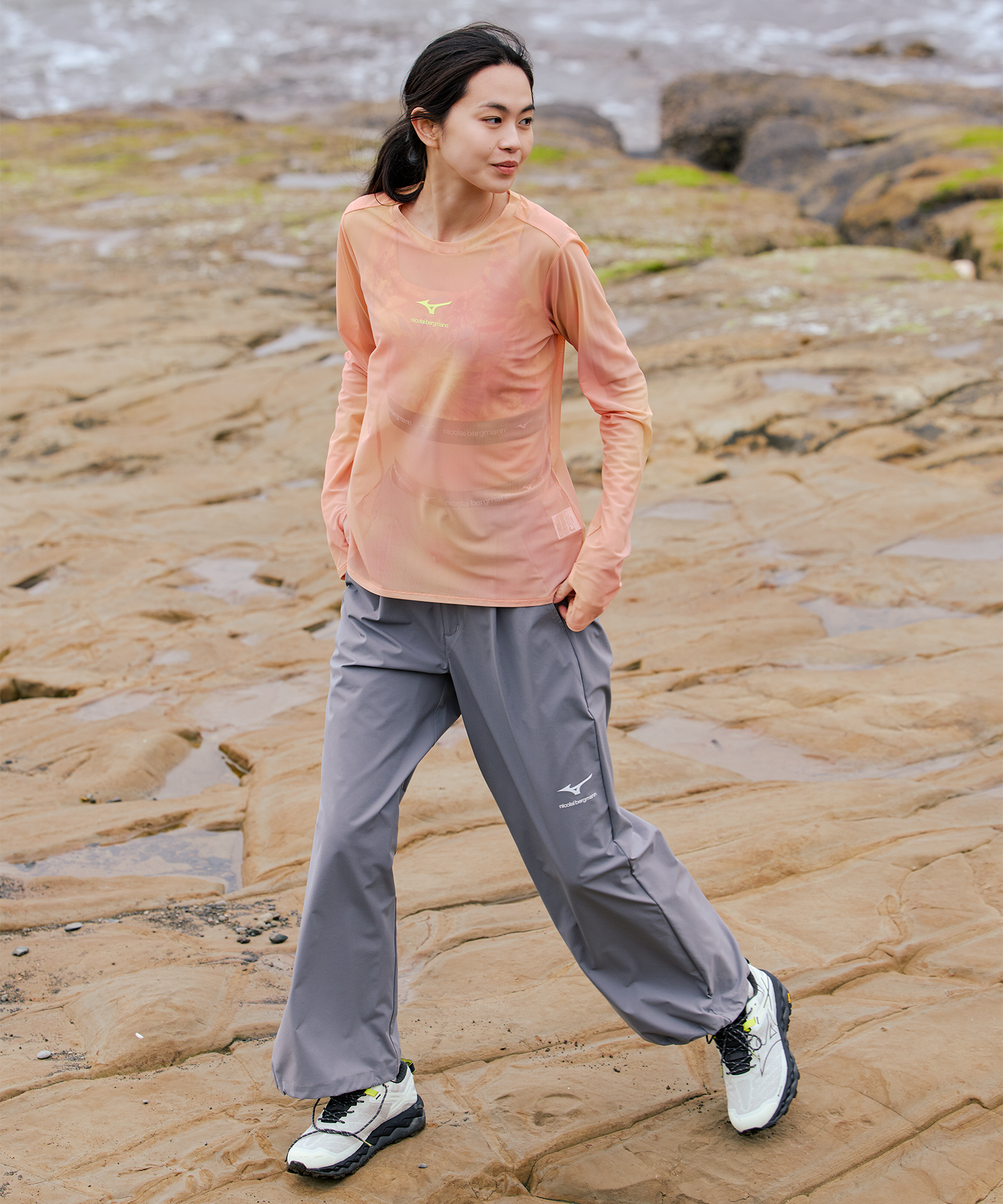 SHEER LONG-SLEEVE T-SHIRT PINK （シアーTシャツ ピンク）
