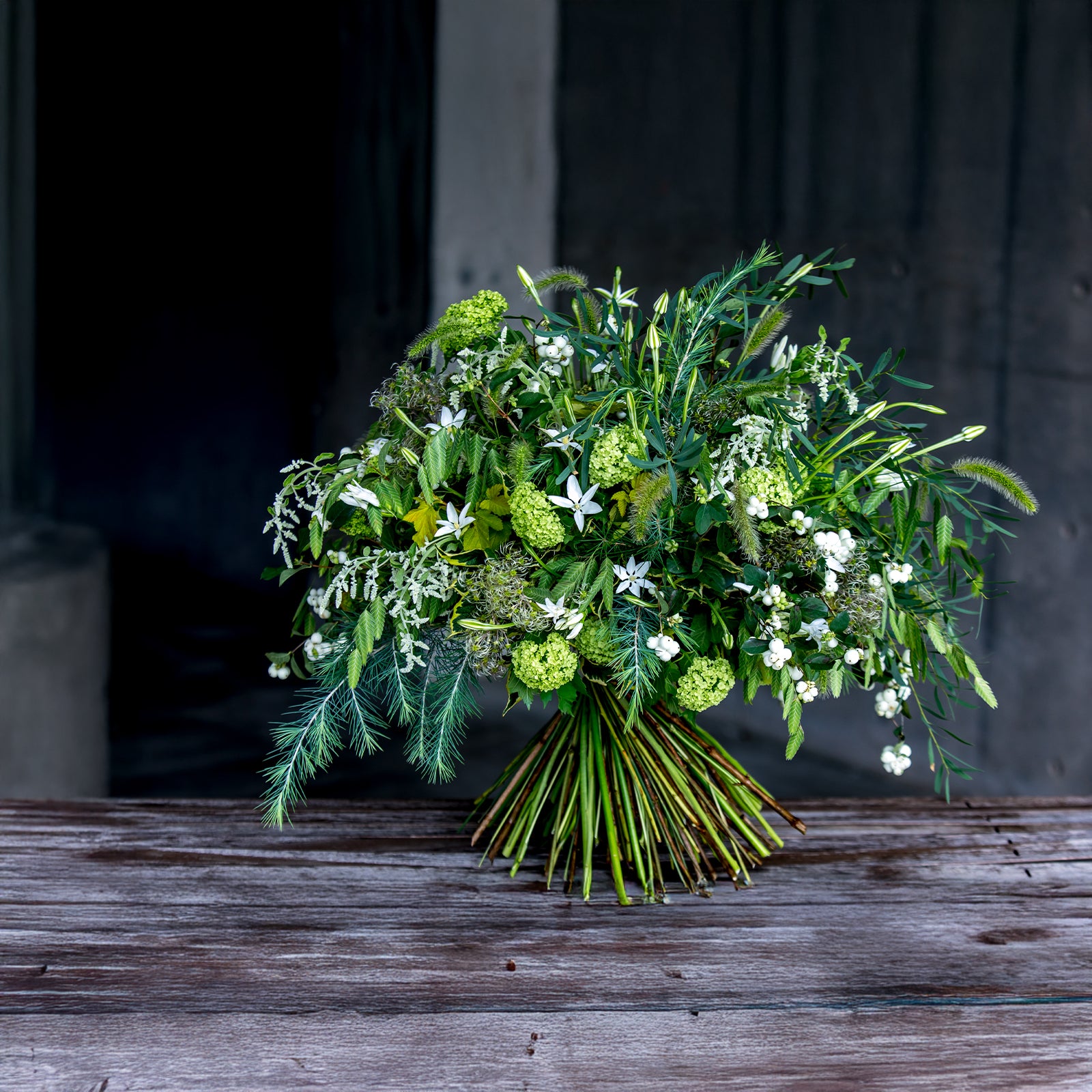 Japandi Green & White Bouquet
