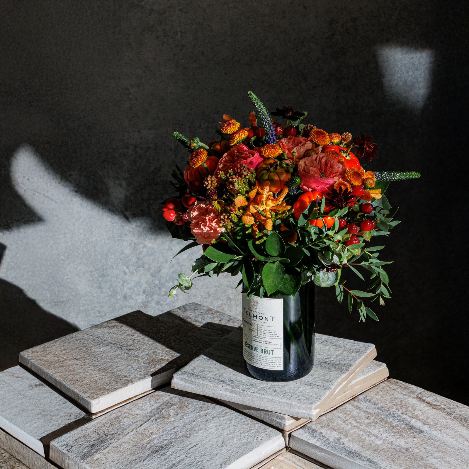 Special Autumn Bouquet with Telmont Flower Vase & JED's Dinner Experience