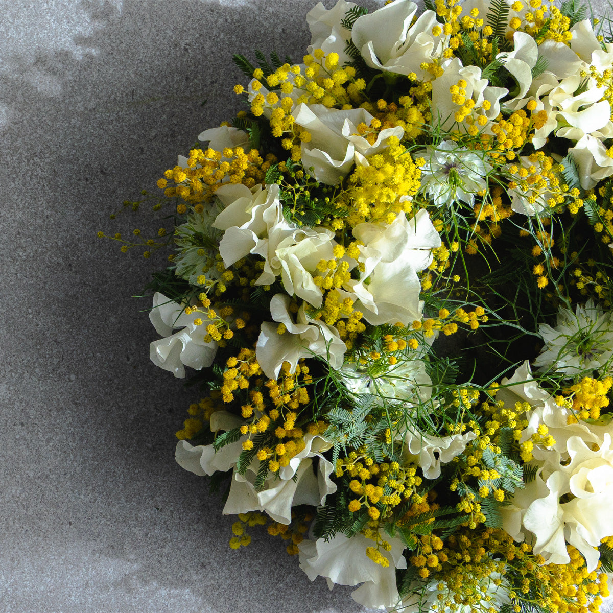 Mimosa Glow Table Wreath