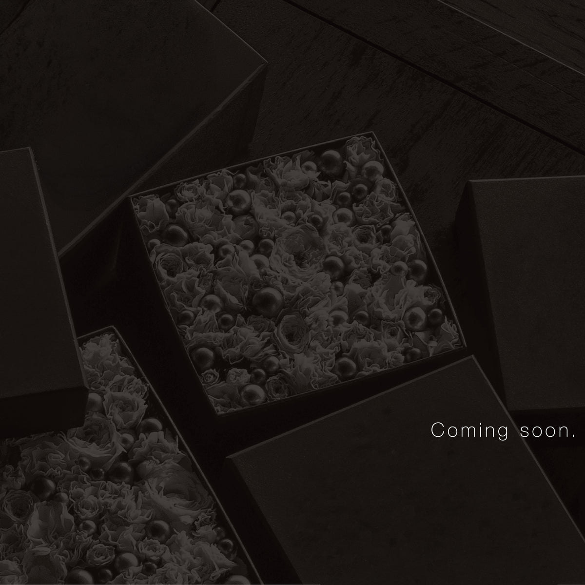 Winter Collection Flower Box M｜White
