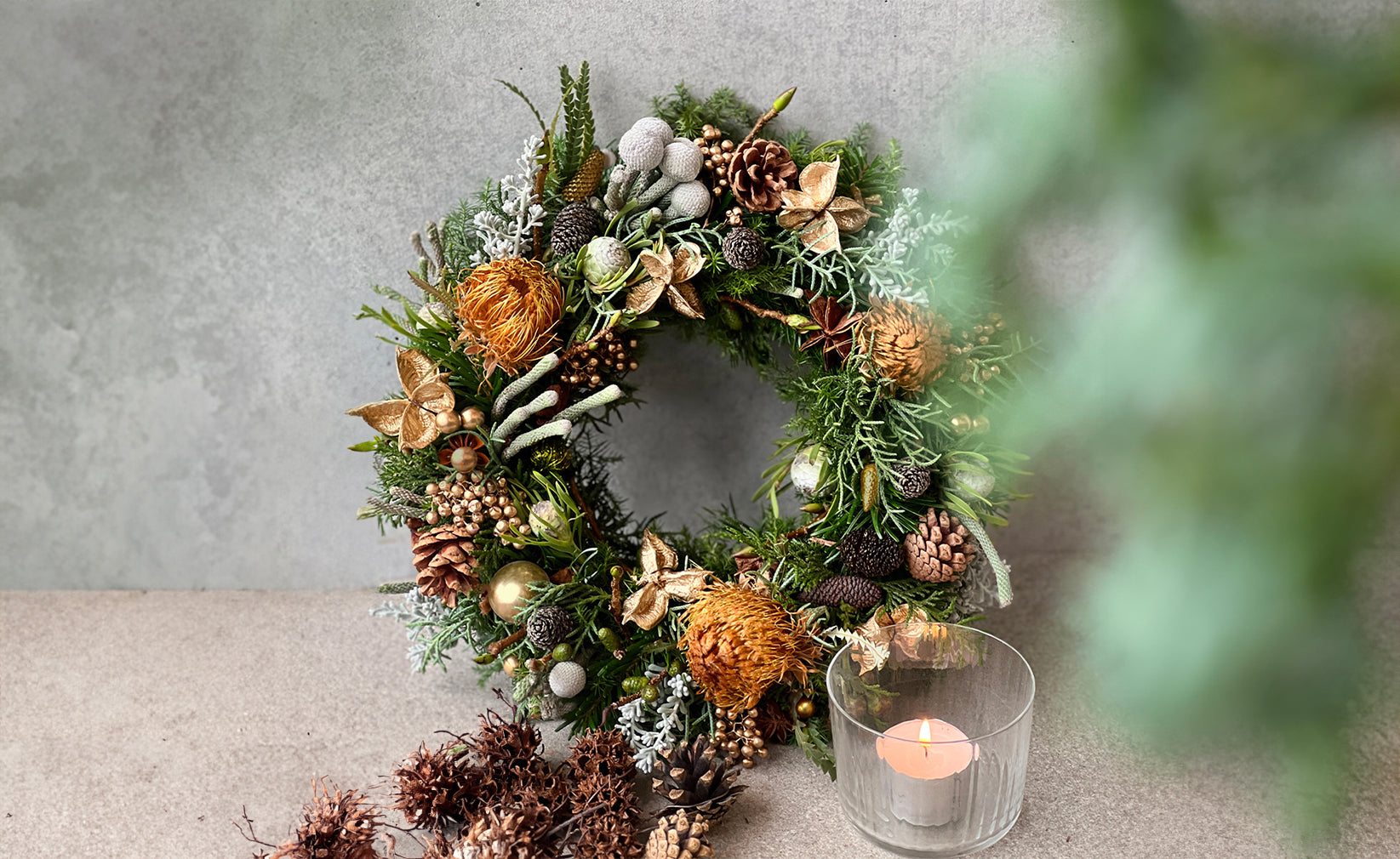 Natural Style Christmas Wreath