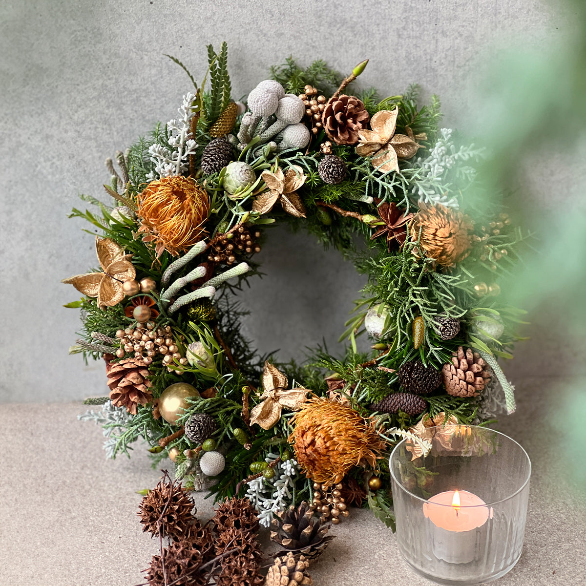 Natural Style Christmas Wreath