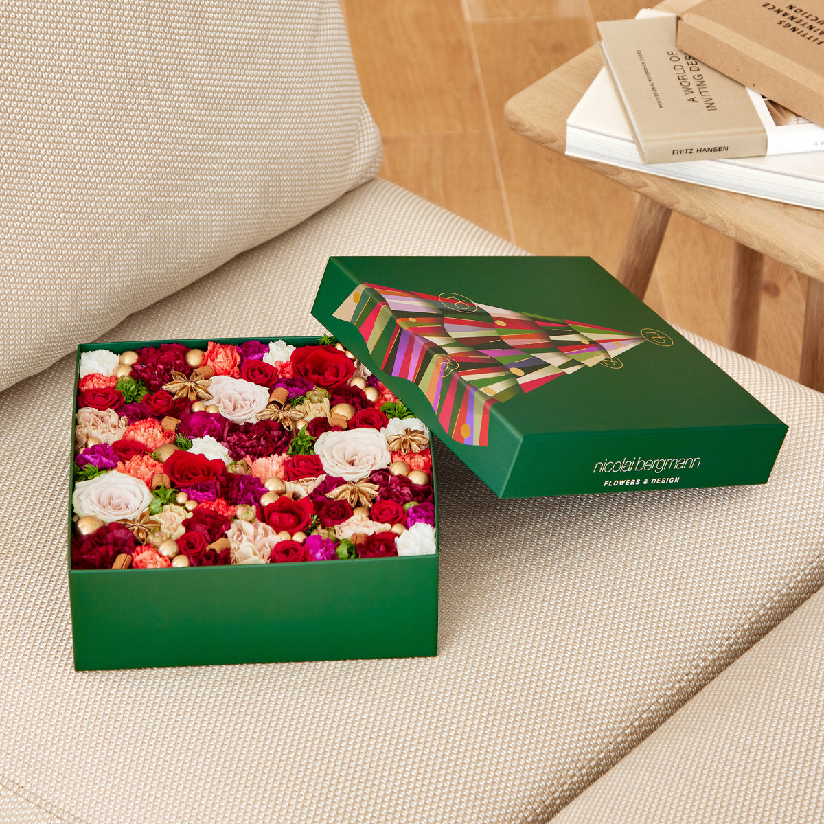 Festive Holiday Flower Box