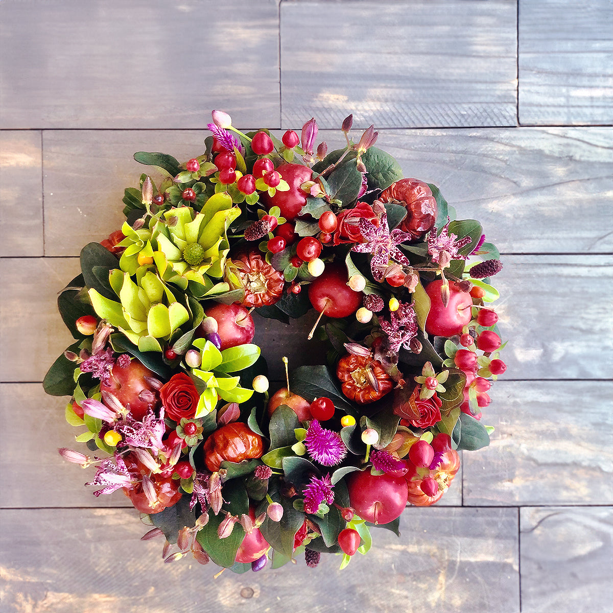 Noël xmas werath 冬の木の実や花々のリース