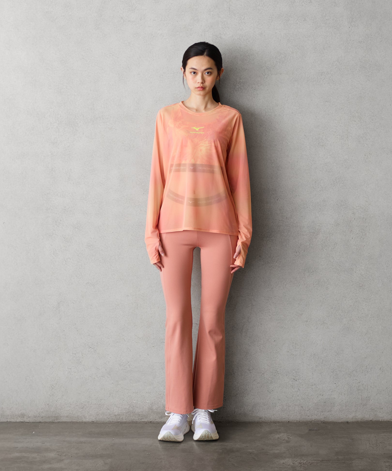 SHEER LONG-SLEEVE T-SHIRT PINK （シアーTシャツ ピンク）