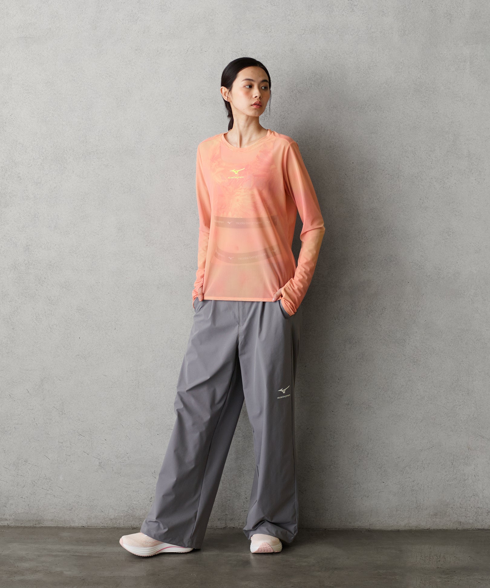 SHEER LONG-SLEEVE T-SHIRT PINK （シアーTシャツ ピンク）