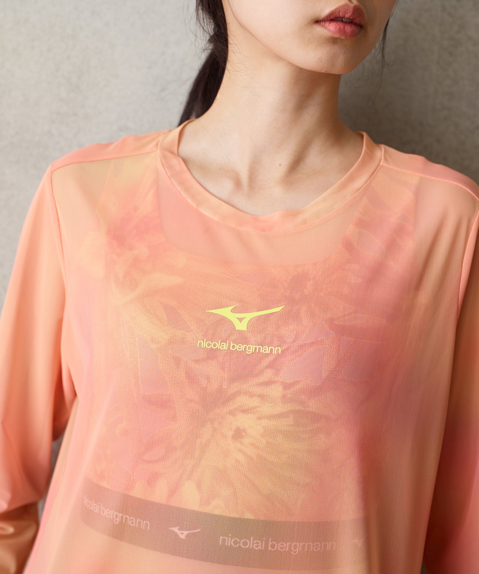 SHEER LONG-SLEEVE T-SHIRT PINK （シアーTシャツ ピンク）